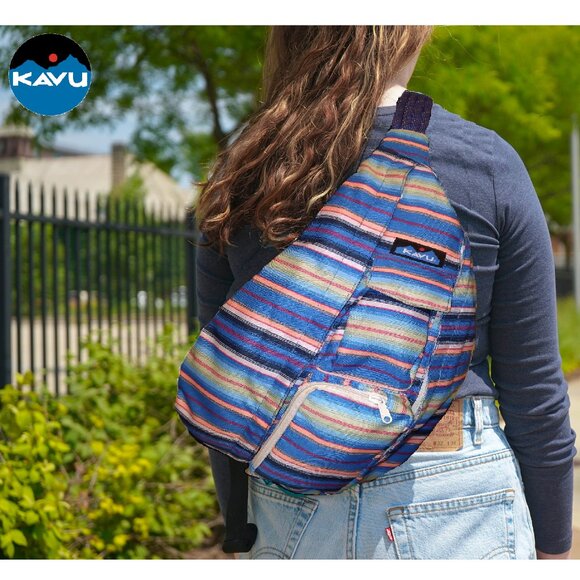 Kavu Striped Backpack Sling Bag